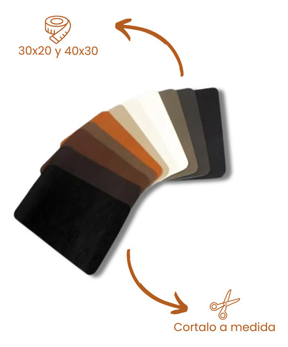 Parche Cuero Woo Repara Sillón Tapizado Autoadhesivo - X2 Negro Eco Cuero