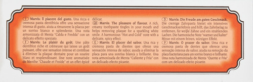 Pasta De Dientes Marvis Jengibre Y Menta 85 Ml