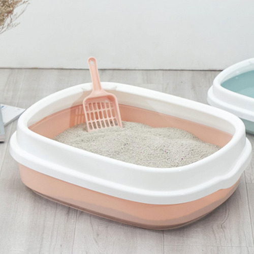 Caja De Arena Para Gatos Semicerrada Con Borde Alto Para