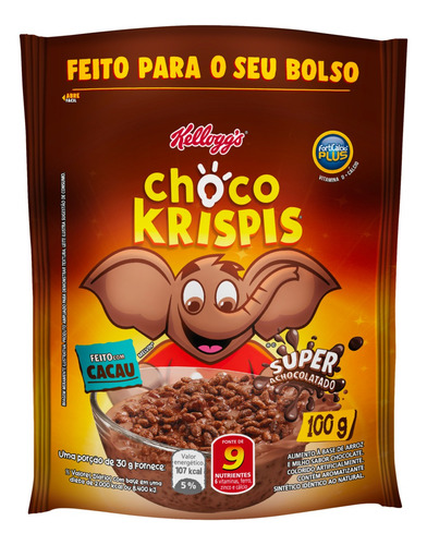Cereais Kellogg's Choco Krispis Chocolate em pacote 100 g