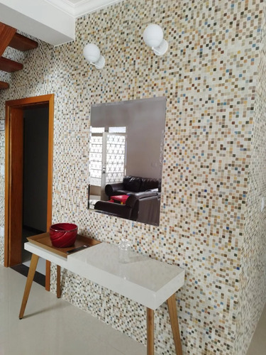 Espelho Grande Lapidado 100 X 80cmcom Botão Francês