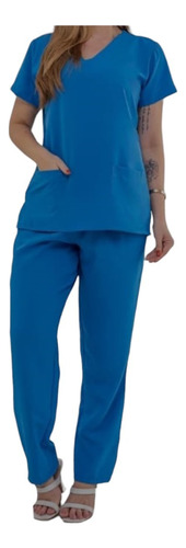 Pijama Hospitalar Feminino Cirurgico Scrub Oxfordine