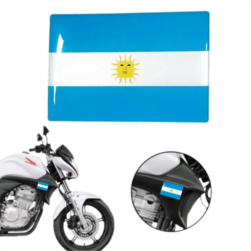 Adesivo Resinado Bandeira Argentina Carro Moto Notebook 8x5