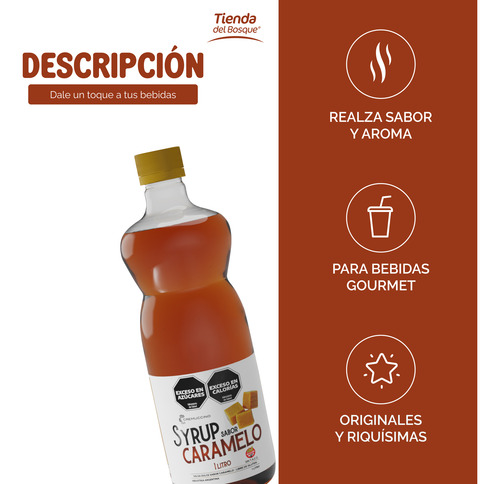 Salsa Syrup Cremuccino Caramelo Cafeteria Y Coctelería 1l