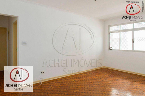 Imagem 5 de 28 de Apartamento Com 3 Dormitórios, Dependência Completa, Vaga Demarcada À Venda, 93 M² Por R$ 540.000 - Gonzaga - Santos/sp - Ap10669