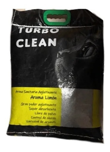 Turbo Clean arena sanitaria 10kg aroma limón 10kg de peso neto