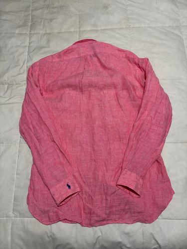 Camisa Polo Ralph Lauren Rosa De Lino Talla L Custom Fit (Usado)