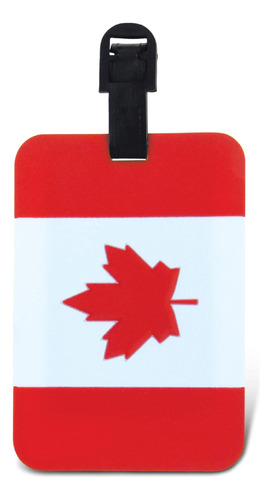 Etiqueta De Equipaje Con Bandera Canadiense Desconcertada - 