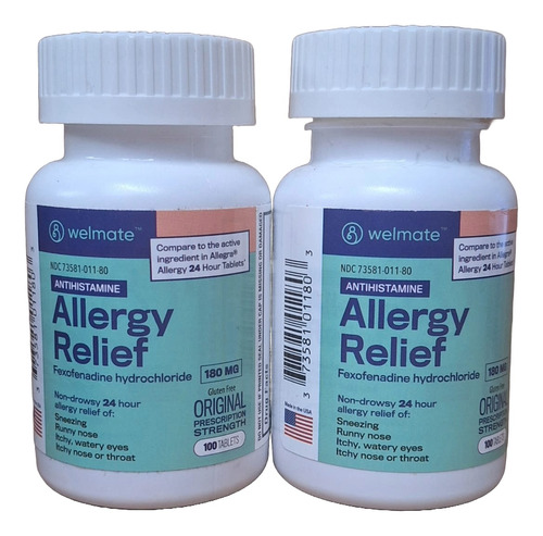 Allergy Relief 180mg 24horas Ns - Unidad a $1730