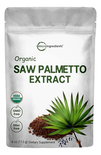 Micro Ingredients Saw Palmetto Extract En Polvo 113gramos