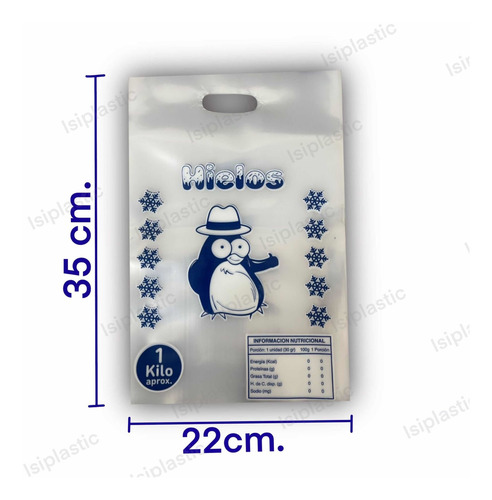 Imagen 2 de 2 de 200 Pcs Bolsa Para Envasar Hielo 1kg