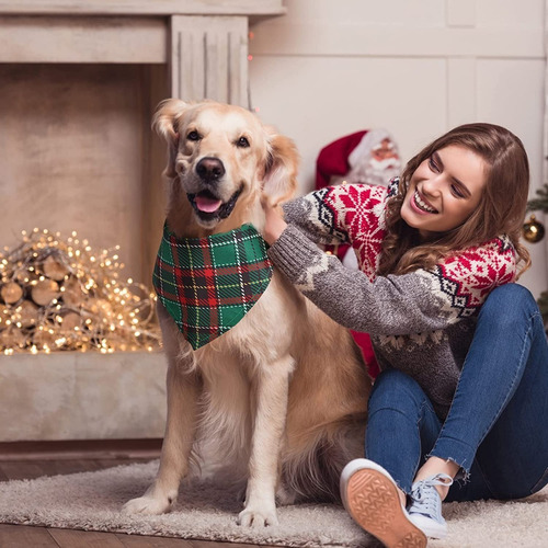 Imagen 2 de 7 de 2 Lindas Pañoletas Perros Y Gatos De Navidad Mascotas