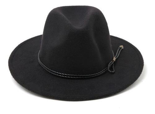 Imagen 2 de 3 de Sombrero Fieltro Paño Pharrel Mujer Hombre Tira (3 Colores)