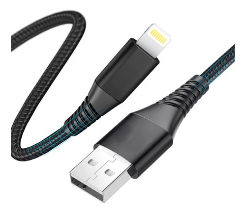 Cable Reforzado Compatible iPhone iPad Usb Calidad Premium