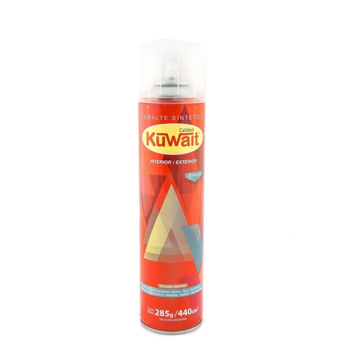 Pintura Aerosol Negro Kuwait 440cc. Esmalte Satinado 3 En 1