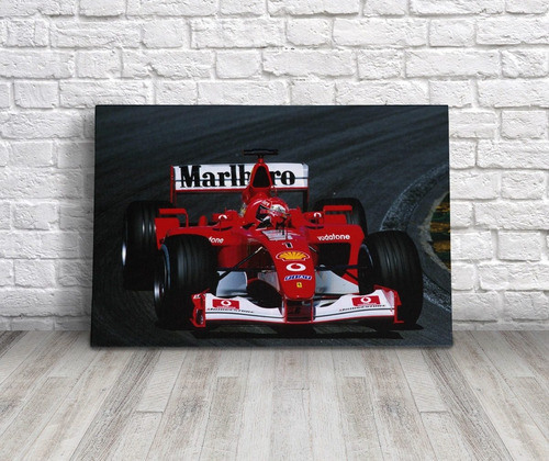 Cuadro Michael Schumacher Ferrari Formula 1 Canvas 60x40 Cm