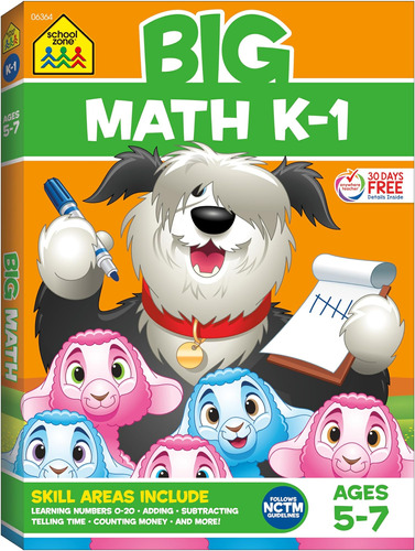 Libro: School Zone - Big Math K-1 Workbook - 320 Pages, Ages