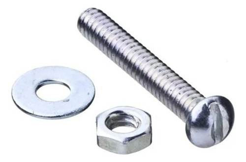 Parafuso De Máquina 3/16x3/4 Com Porca E Arruela C/ 15 Peças