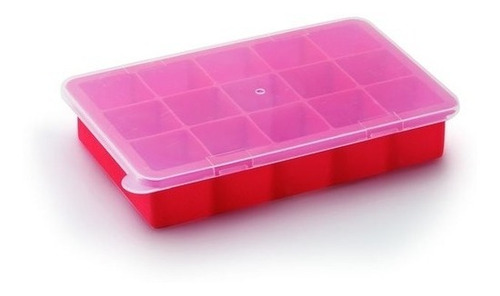Imagem 1 de 7 de Forma De Gelo Em Silicone 15 Cubos Com Tampa Mimo Style