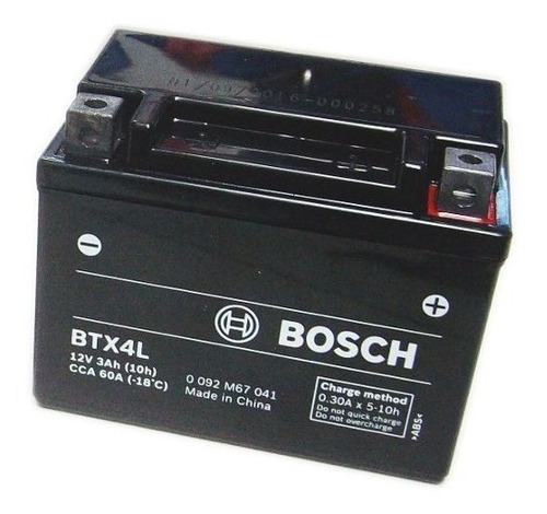 Bateria Moto Gel Bosch Moto Btx4l Ytx4l-bs Biz Solomototeam