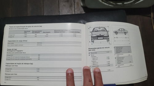 Manual Do Proprietário Original Omega 97, 98 Motor 2.2 E 4.1 (Usado)
