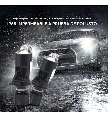 Par De Faros Led Mini Lupa H4 Proyector Para Coches Y Motos