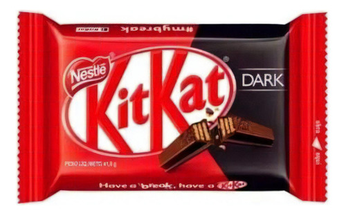 Chocolate Kit Kat Dark Meio Amargo C/24un - Nestlé