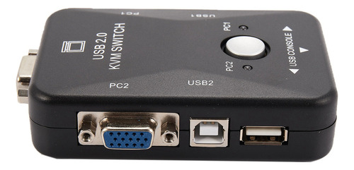 Conmutador Usb Kvm, 2 Puertos, Vga Y Svga, Caja De Conmutaci