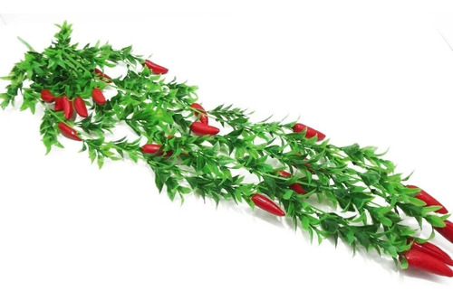 1 Corrente Pendente De Pimenta Artificial 80cm P/decoraçao