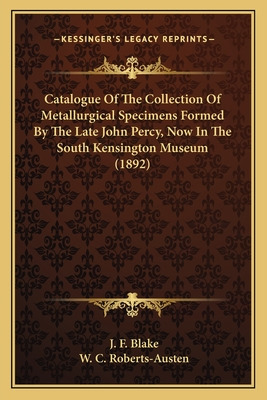Libro Catalogue Of The Collection Of Metallurgical Specim...