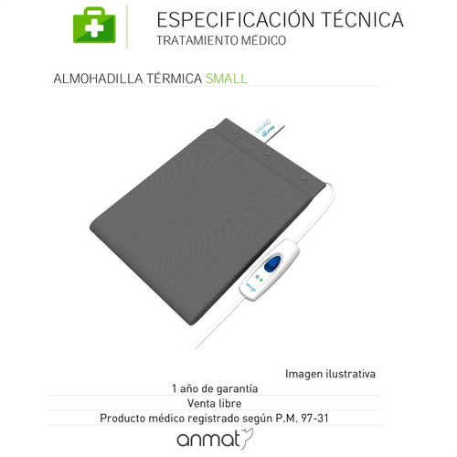 Imagen 2 de 8 de Almohadilla Termica Electrica Silfab Small Al90 Multifuncion