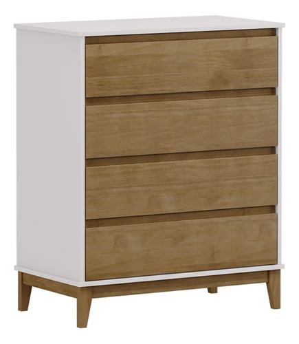 Comoda 4 Gavetas Mdf 81 Cm 2801 Off White Freijo Milani Stor
