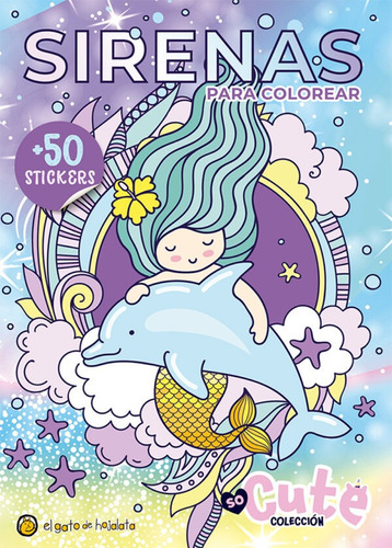 Libro Infantil Sirenas Para Colorear Con Stickers