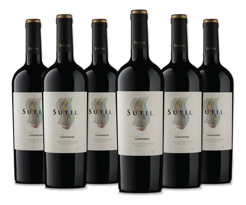 Pack 6x Vinos Sutil Reserve Carmenere