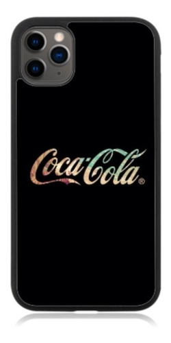 Funda Protector Para iPhone Coca Cola Logo Letrero Negro 