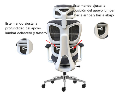 Silla De Oficina Ergonómica Transpirable Con Respaldo Ajustable