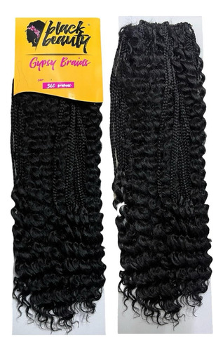 Cabelo Sintético Gypsy Braids 360gr 75cm - Black Beauty Cor 2 Castanho Escuro