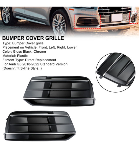 Parrilla Delantera Parrilla For Audi Q5 2018-2022, 2 U