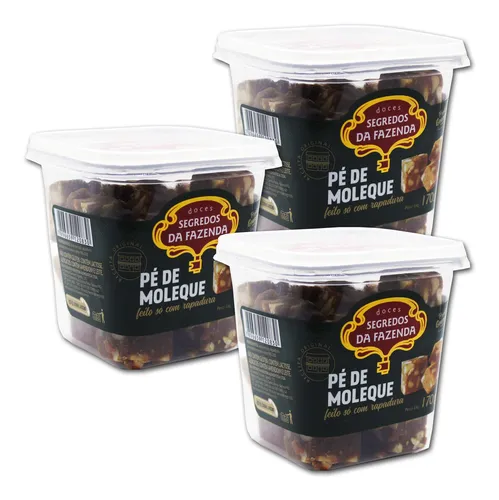 comprar Pé De Moleque Com Rapadura 170g Segredos Da Fazenda Kit 3 Un