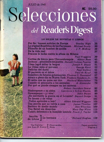 Selecciones Del Reader´s Digest Nº92 Julio 1948