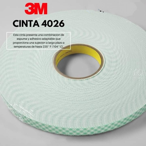 Cinta Doble Faz 3m Original 3/4 ' X 33 Mts Verde