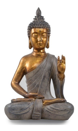 Imagen Decorativa Buda Meditando Con Base 31 Cm