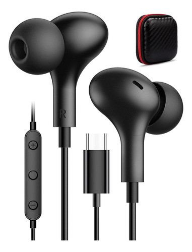 Auriculares In-ear Con Cable Usb-c Y Microfono Negro | Co...