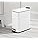 Mdesign Bote De Basura De Metal Delgado Rectangular De 1.3 G