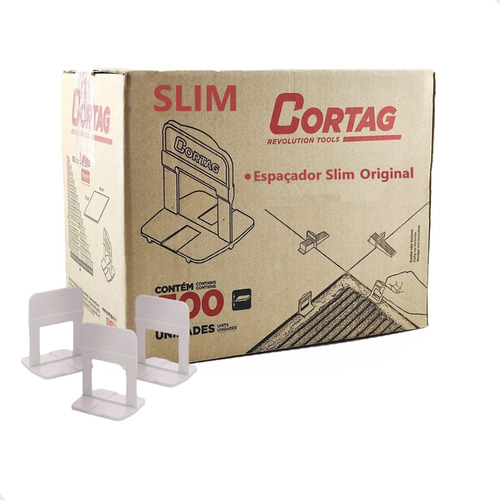 Espaçador 2mm Slim Nivelador Porcelanato Cortag - 500 Uni