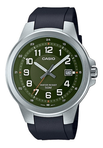 Reloj Casio Military Cuarzo Análogo Resina/acero Hombre Color de la correa Negro/Verde
