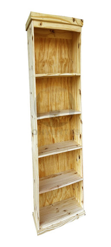 Biblioteca 40 Cm Pino Macizo Organizador Estantes Madera