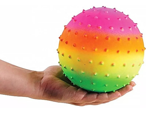 Imagen 3 de 3 de Pelota Sensorial Multicolor Con Bombín
