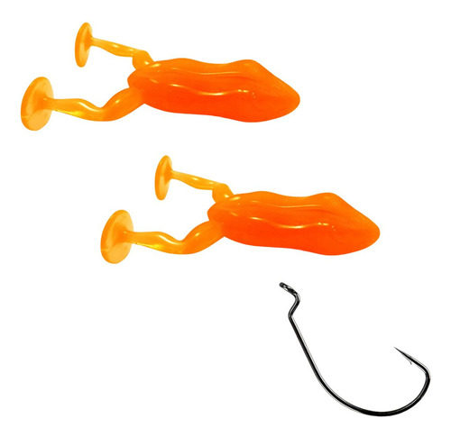 Isca Artificial P/ Traira Baby Frog Sapinho Monster3x 2un Cor Orange