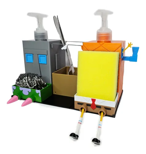 Kit Organizador Cocina Bob Esponja Fondo De Bikini Minecraft